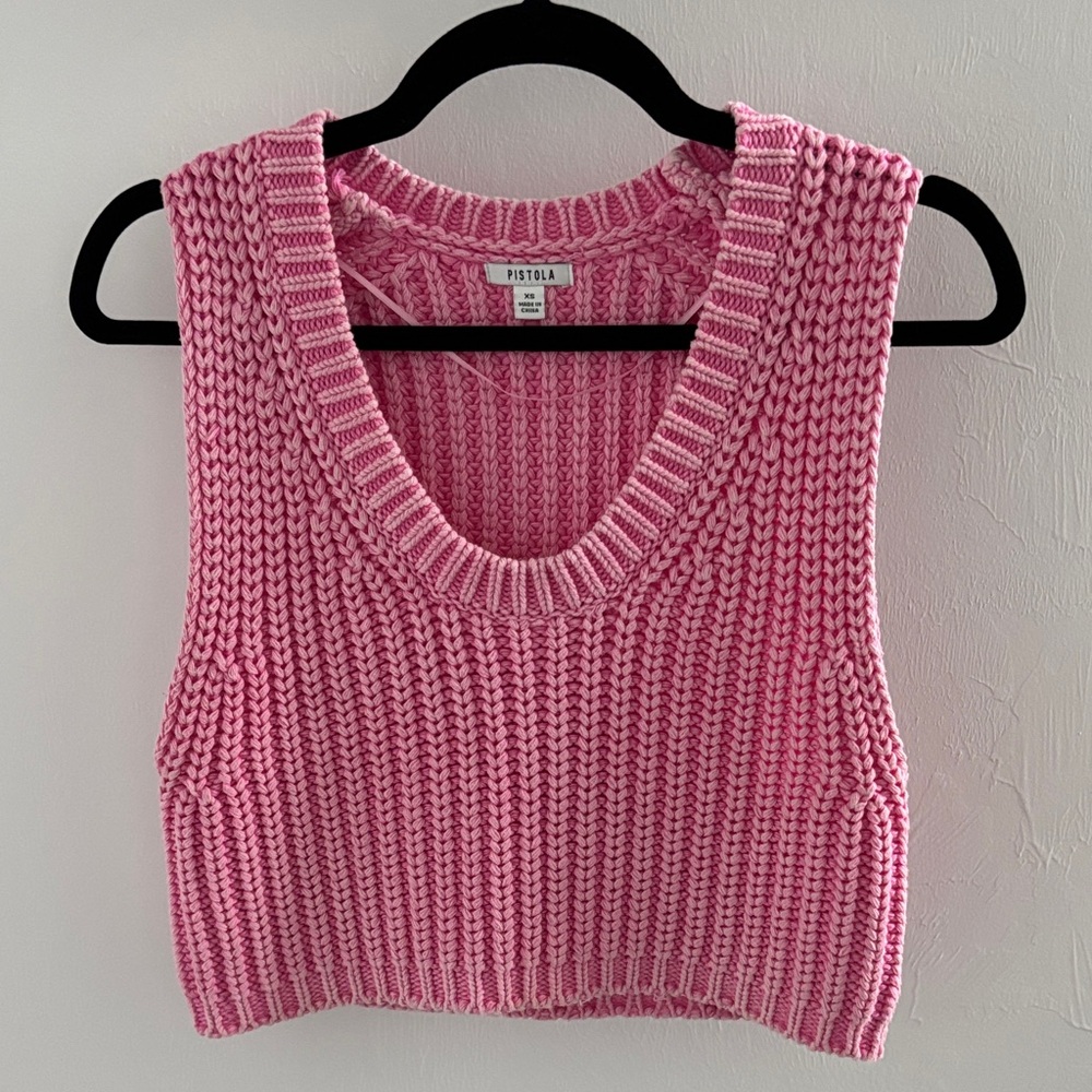 Pistola Cora Crop Top in Pink Cosmos